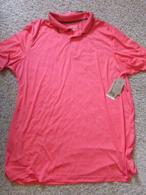 NWT Foundry 2X T Odor Control Quick Dry Polo Shirt Flame Scarlet Short Sleeve